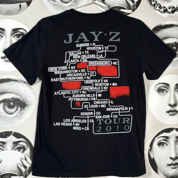 Jay-Z 2010 Black Short Sleeve Concert Tour Tee, Sz M (African Cotton, Tanzania) - Picture 3 of 9